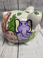 Image Piggy Bank - Purple Jungle