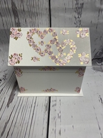 Image Jewelry Box - Pink Hearts with Gold