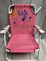 Image Beach Chair With Umbrella - Pink Beach Bucket