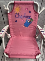 Image Beach Chair With Umbrella - Pink Beach Bucket