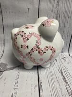 Image Piggy Bank -  Pink Open Hearts