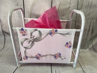 Image Book Basket - Grey Ribbon