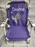 Image Beach Chair With Umbrella - Purple with Mermaid Tail