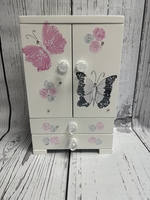 Image Jewelry Box - New Butterfly Grey and Pink