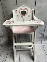 Image Doll High Chair - Pink Open Hearts