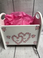 Image Book Basket - Open Pink Hearts