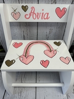 Image Flip Stools - Pink & Gold Rainbow