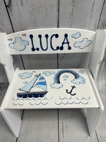 Image Flip Stools - Blue Nautical