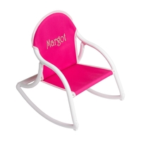 Image Canvas Rocking Chair - Pink w/ Pink Gingham Trim